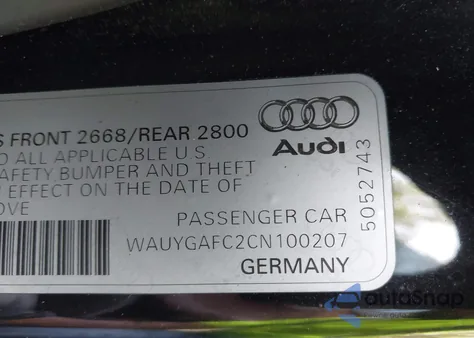 2012 Audi A7 Premium from USA, damaged, VIN WAUYGAFC2CN100207